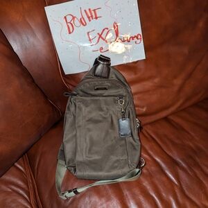 Tumi Camo Green Voyager Sling Bag